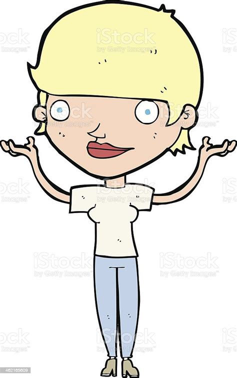 Cartoon Woman Holding Arms In Air Stock Illustration Download Image Now Adult Cheerful