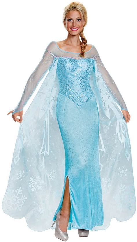 Disguise Frozen Elsa Prestige Womens Halloween Fancy Dress Costume For