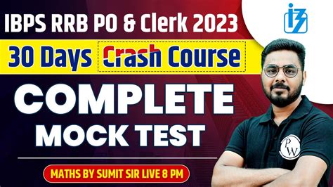 IBPS RRB PO Clerk 2023 30 Days Crash Course Complete Mock Test