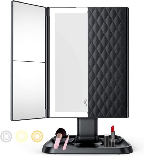 Aiducho Led Lighted Travel Makeup Mirror 1x 10x Magnification Compact