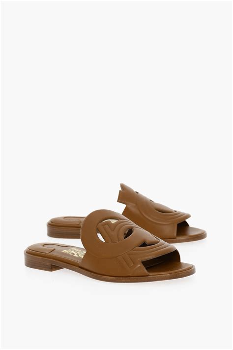Salvatore Ferragamo Leather Open Toe Mules Women Glamood Outlet