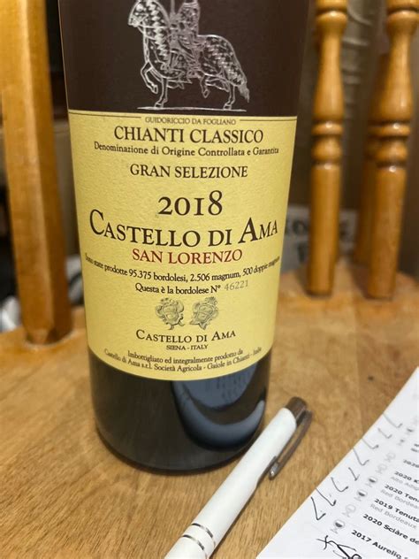 Castello Di Ama Chianti Classico Gran Selezione San Lorenzo Italy