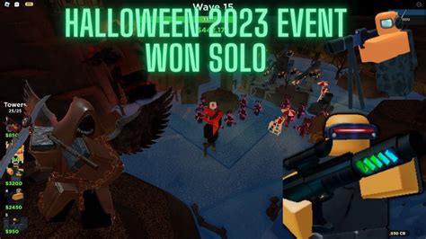 Solo Triumph Tower Battles Halloween Event 2023 Roblox Tower Battles