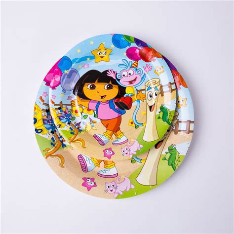 Dora The Explorer Theme Party Supplies Sets Girl Favor Birthday Decorations Paper Plate Cup