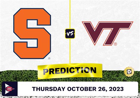 Syracuse Vs Virginia Tech Cfb Prediction And Odds October 26 2023