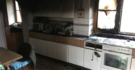 Brand Wohnhaus K Che Geriet In Flammen