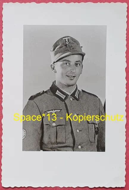 FOTO GEBIRGSJÄGER PORTRAIT VWA Orden wk2 Wehrmacht Soldat Edelweiß