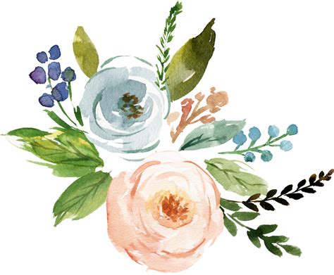 Fine Watercolor Flower Transparent Watercolor Flowers Transparent Png