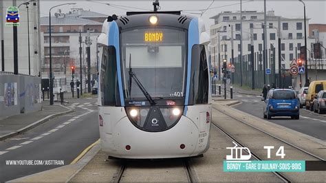 Tram Train T4 Bondy Gare D Aulnay Sous Bois Just Train YouTube