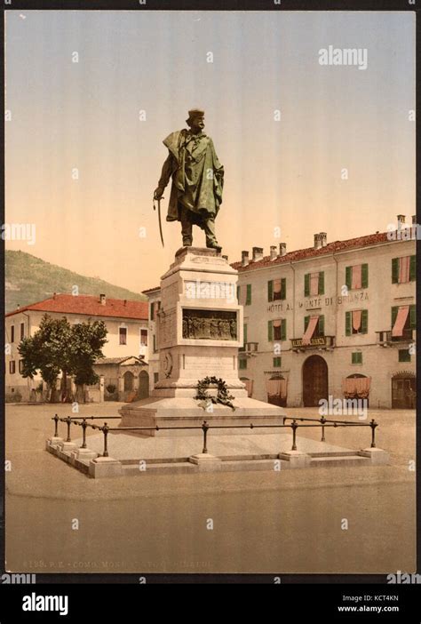 Como Garibaldi Monument Lake Como Italy Lccn2001700787 Stock Photo