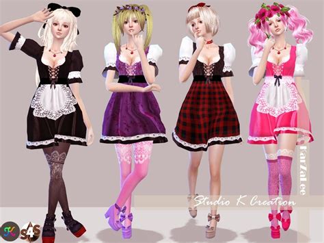 Pin By Kay On Sims 4 Sims 4 Dresses Maid Dress Sims 4 Clothing