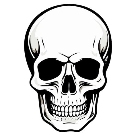 Human Skull Vector Illustration Halloween Symbol Of Death Skeleton Head