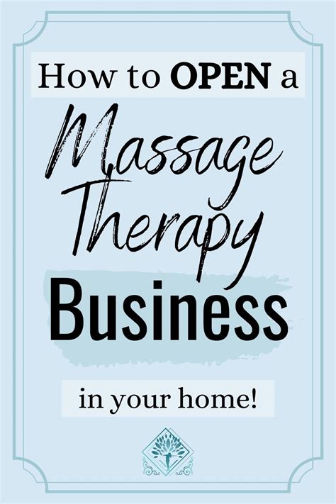 How To Set Up And Open A Massage Therapy Business In Your Home My Business Threads Massage