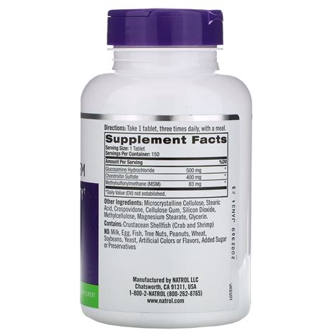 Buy Glucosamine Chondroitin Msm Tablets For Joint Mobility Ez Health