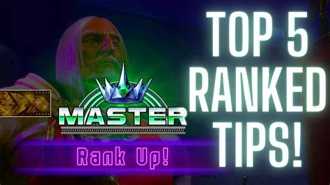 Street Fighter Tips To Rank Up Master Rank Player Youtube