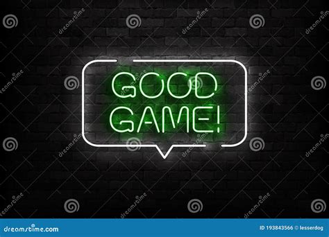 Vector Realistic Isolated Neon Sign Of Good Game Logo For Template