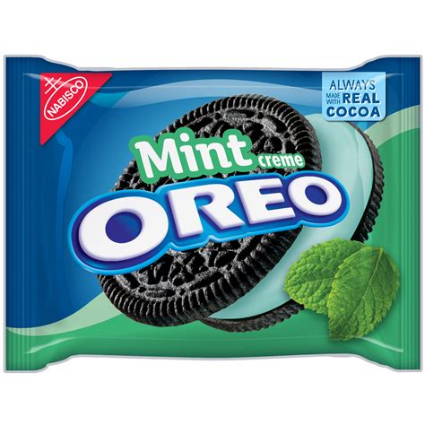 Oreo Mint Creme Chocolate Sandwich Cookies 152 Oz