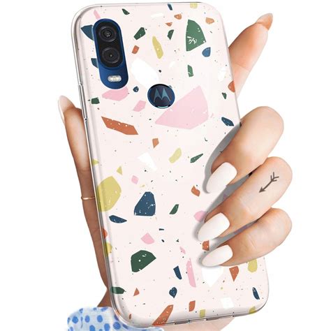 ETUI DO MOTOROLA ONE VISION P40 WZORY LASTRIKO TERRAZZO TERAKOTA