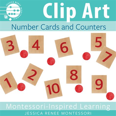 Montessori Math Number Cards And Counters Clip Art Made By Teachers