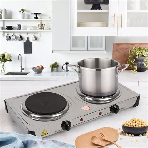 Countertop Burner Electric Double Burners Watts Electric Hot Plate Temperature Controls