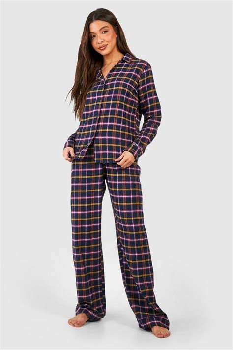 Check Pyjama Trouser Set Boohoo Uk