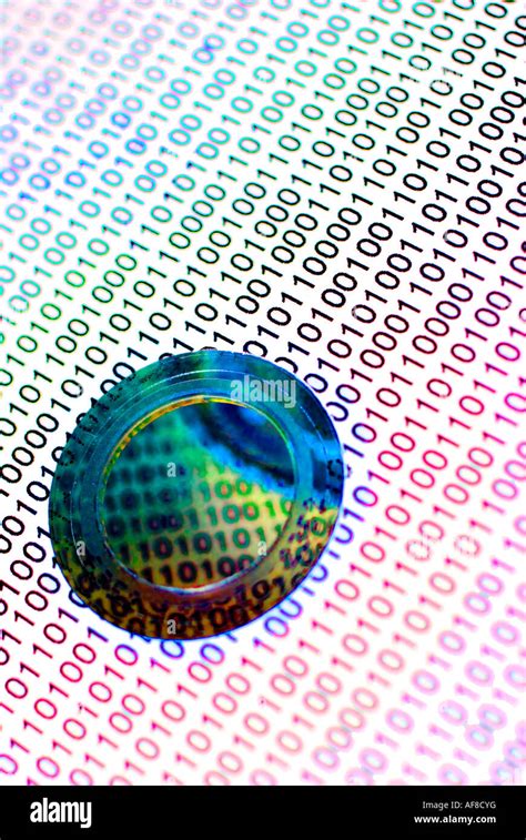 Binary Numbers Printed On Cd Digital Storage Stock Photo Alamy