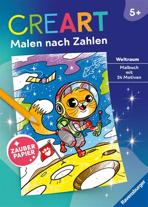 Ravensburger CreArt Malen Nach Zahlen Ab 5 Weltraum Malbuch 24