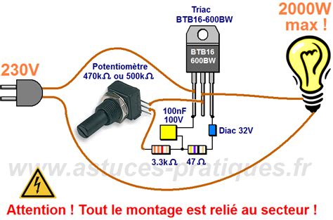 Schema Gradateur Lumière Simple Schema Electronique Électronique Simple Electronics Projects