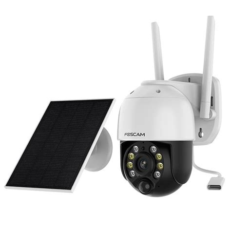 Foscam B Solar Security Camera Wireless Outdoor With Spotlights Shop