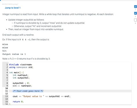 Solved Jump To Level Integer Numlnput Is Read From Input Chegg