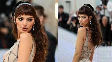 Emily Ratajkowski Sizzles In Nude Gown Brings Fashion A Game At The Met Gala