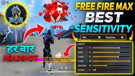 Free Fire Max Best Sensitivity Settings For Always HeadShot Best Drag