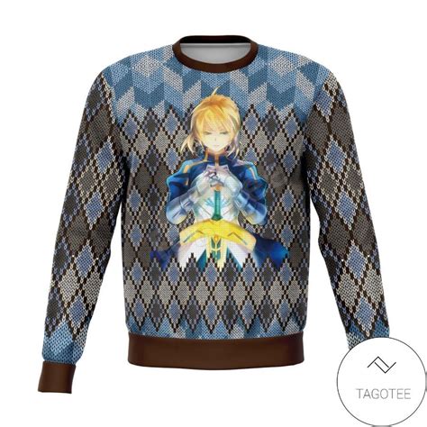 Fate Zero Saber Manga Anime Xmas Ugly Christmas Sweater Tagotee