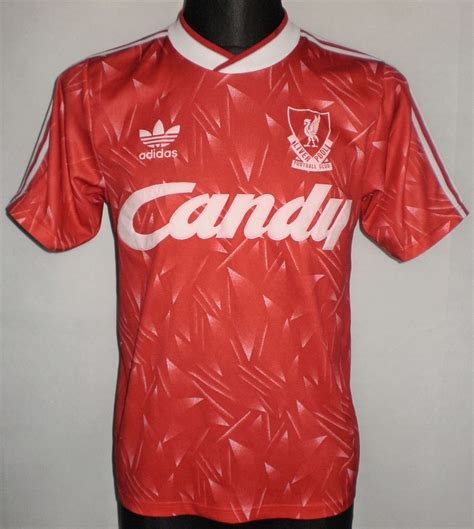 Liverpool Home Football Shirt 1989 1991 Sponsored By Candy