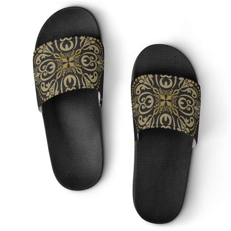 Gzhjmy Stylish Slides For Women Men Floral Pattern Soft Flexible Slip