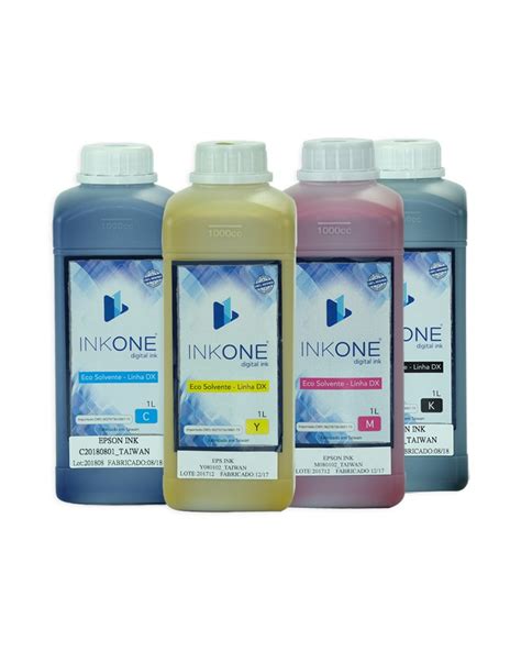 Kit Tinta Inkone Eco Solvente Linha Dx Litro