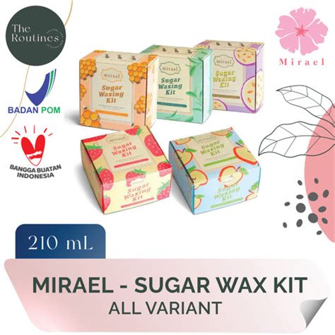 Promo Mirael Sugar Wax Kit Sugar Wax Jar 210ml Kain Wax Spatula