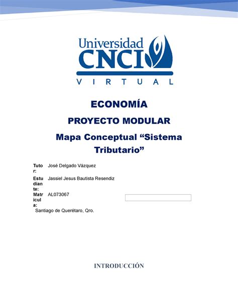 Proyecto Modular Universidad Cnci Economia Econom A Proyecto Modular