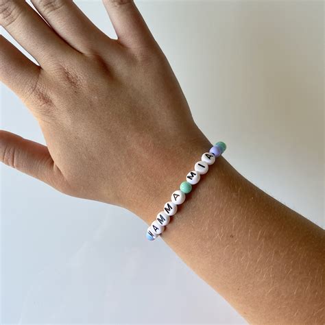 Beaded Abba Mamma Mia Inspired Bracelet Etsy Uk