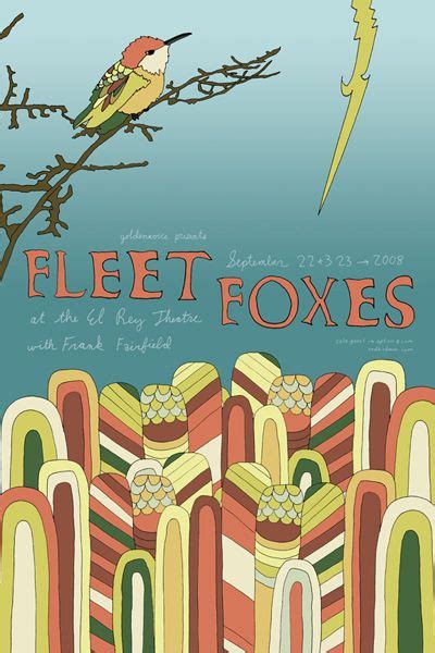 Fleet Foxes Concert Poster Design Fleet Foxes Gig Posters