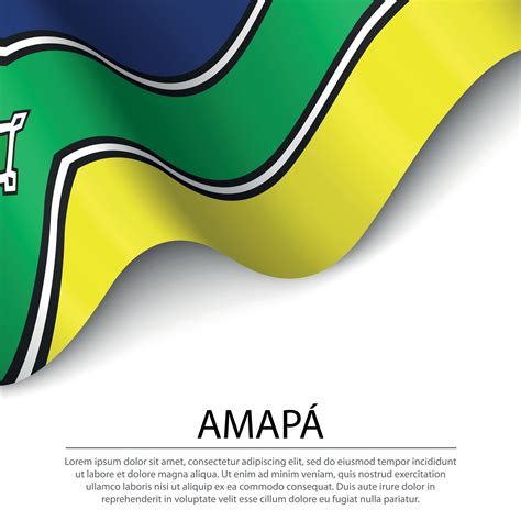 acenando a bandeira do amapa é um estado do brasil em fundo branco