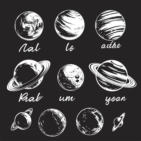 Planetas Del Sistema Solar Vector Premium