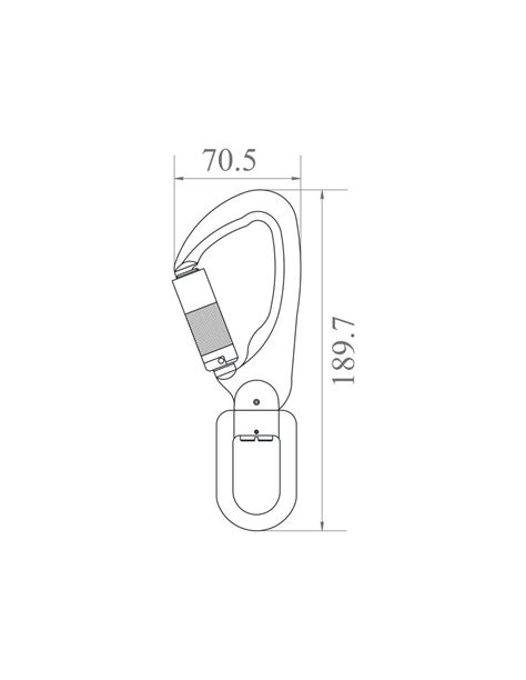 Crochet Aluminium Verrouillage Automatique De Tour Avec Merillon