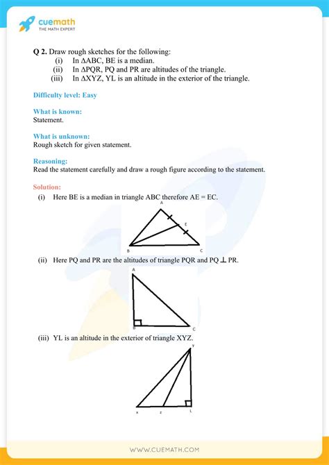 Ncert Solutions Class Maths Chapter The Triangle And Its Properties