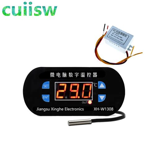 XH W1308 W1308 AC 220V Ajustável Legal Sensor de Calor Red Display