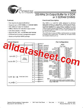 W H Datasheet Pdf Cypress Semiconductor