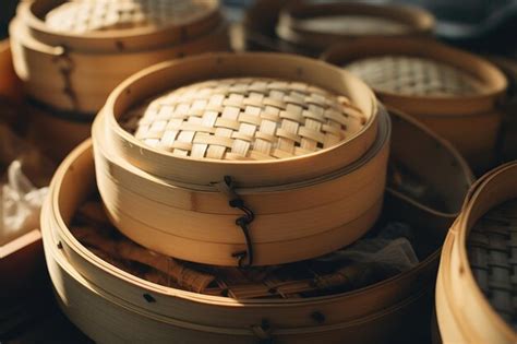 Baskets Arranged On A Table Ideal For Home Organization Or Rustic Decor