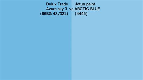 Dulux Trade Azure Sky 3 86bg 43321 Vs Jotun Paint Arctic Blue 4445