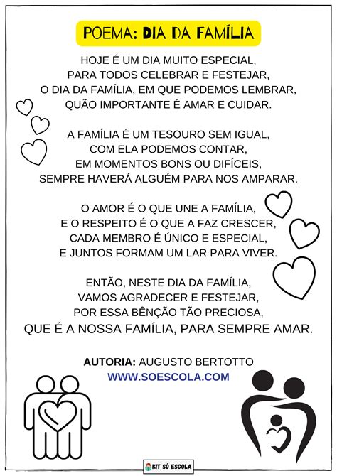 5 Poemas Dia da Família SÓ ESCOLA Dia da família Poema familia