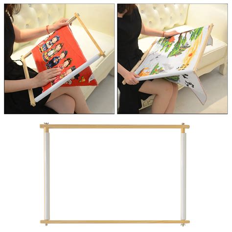 Rectangle Wooden Tapestry Scroll Frame Embroidery Silk Painting Frame